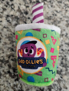 BARK "Odd Ollie's Pizza Station" theme Drink w/ Straw Dog Toy Sz XS/S